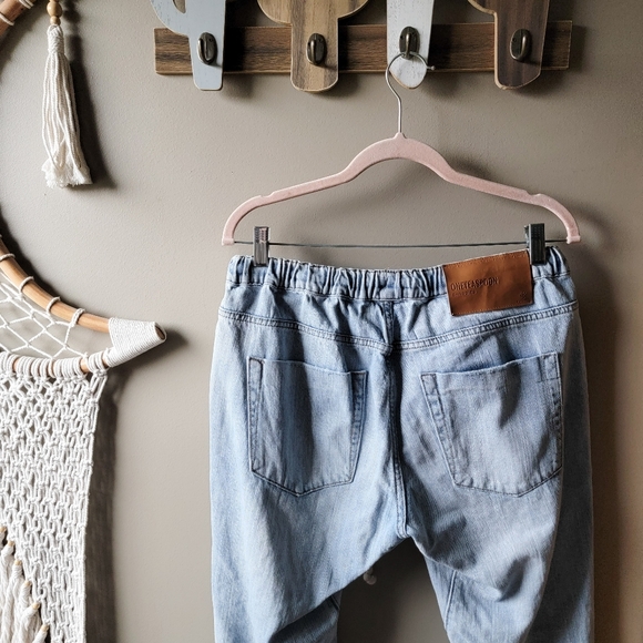 One Teaspoon | Shabbies Drawstring Distressed Relaxed Boyfriend Jeans Hustler - Picture 9 of 11